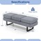 Costway Waiting Room Bench Seating with Metal Frame Leg Upholstered Reception Bench Grey